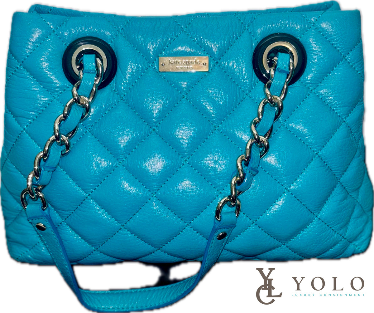 kate spade Quilted Blue Chain-Detail Backpack Kate Spade Chelsea Medium Nylon Backpack Colorblock Blazer  main image 4