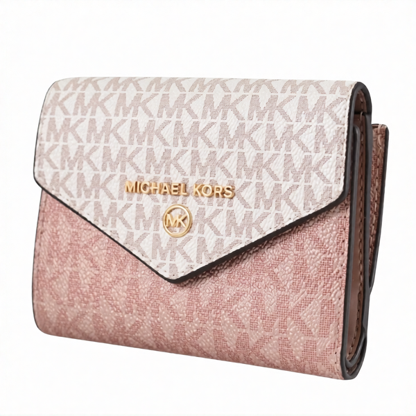 Michael Kors Jet Set Charm Vanilla Pink Trifold Wallet