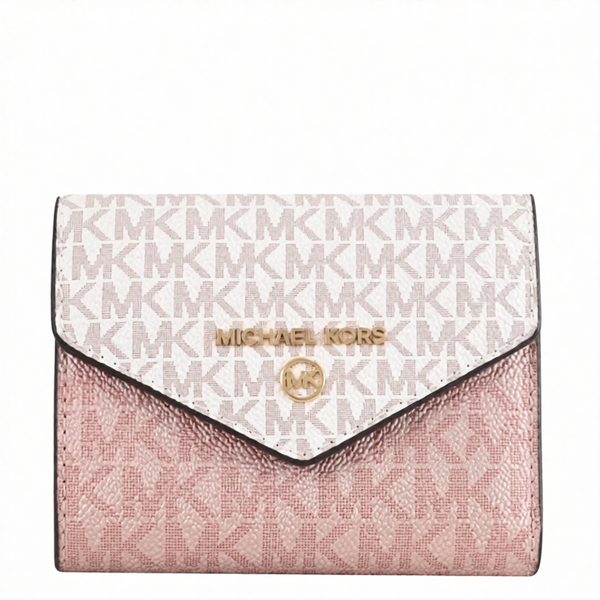 Michael Kors Jet Set Charm Vanilla Pink Trifold Wallet