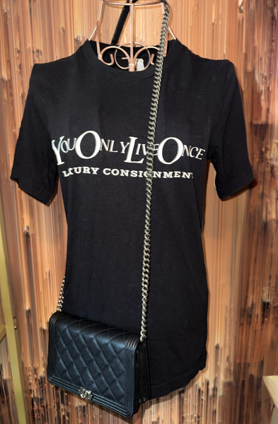 Chanel Quilted Caviar Leather Boy Wallet On Chain Clutch Bag