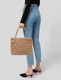 Chanel | Chanel Vintage Quilted Caviar Leather Medallion Tote Bag | YOLO