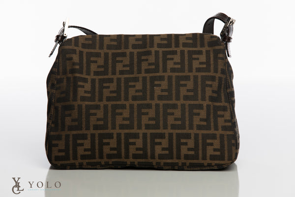Authentic Preloved Fendi Zucca Mama Baguette Shoulder Bag