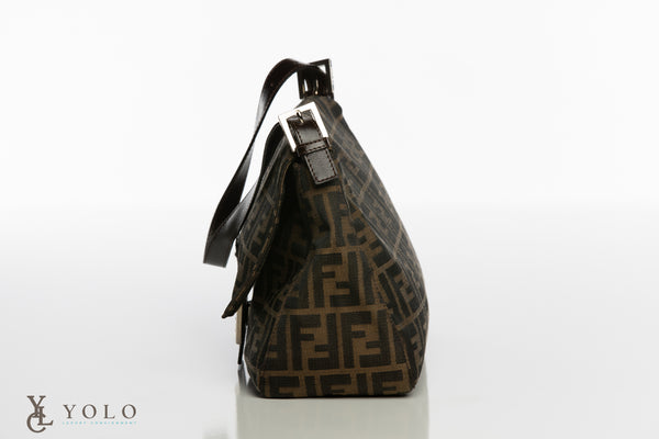 Authentic Preloved Fendi Zucca Mama Baguette Shoulder Bag
