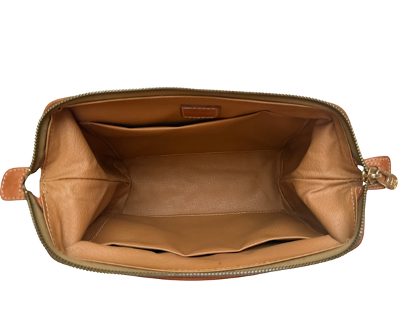 Celine Vintage Macadam Cosmetic Pouch Coated Canvas Makeup & Toiletry Bag