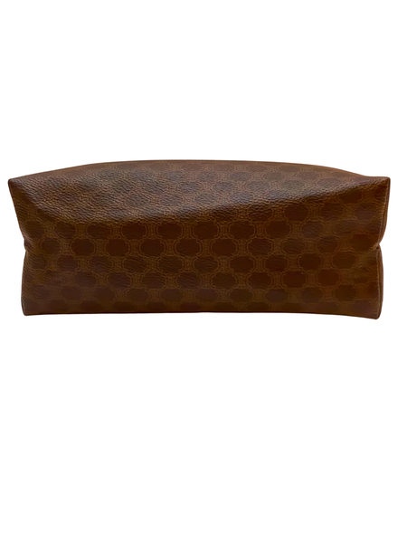 Celine Vintage Macadam Cosmetic Pouch Coated Canvas Makeup & Toiletry Bag