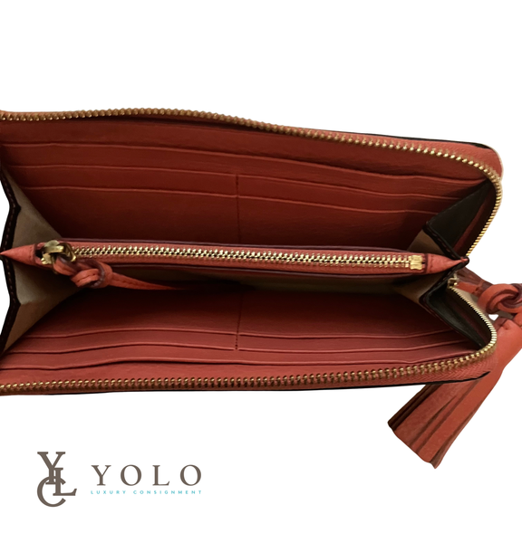 Chloe Leather Black Corner Zip Long Wallet