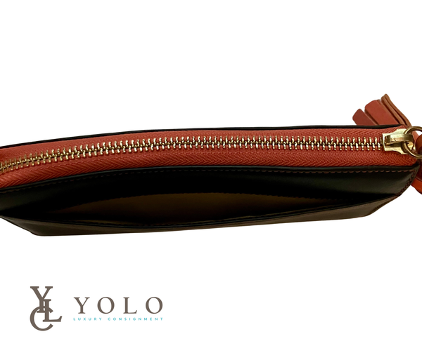 Chloe Leather Black Corner Zip Long Wallet