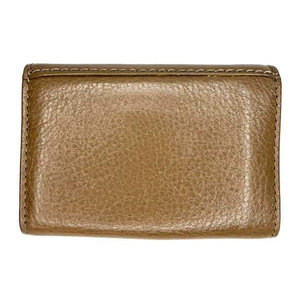 Chloé Leather Beige Lily Trifold Compact Wallet
