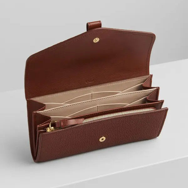 Chloé Leather Brown Aby Long Wallet