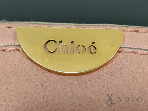 Chloe Leather Pink Zip-Around Long Wallet