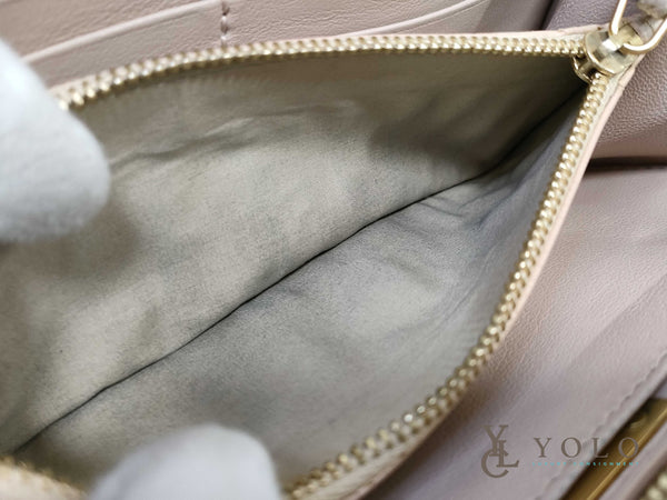 Chloe Leather Pink Zip-Around Long Wallet