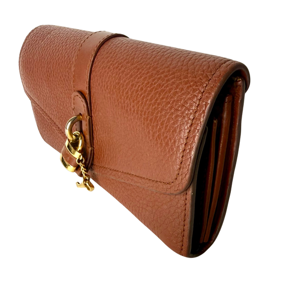 Chloé Leather Brown Aby Long Wallet