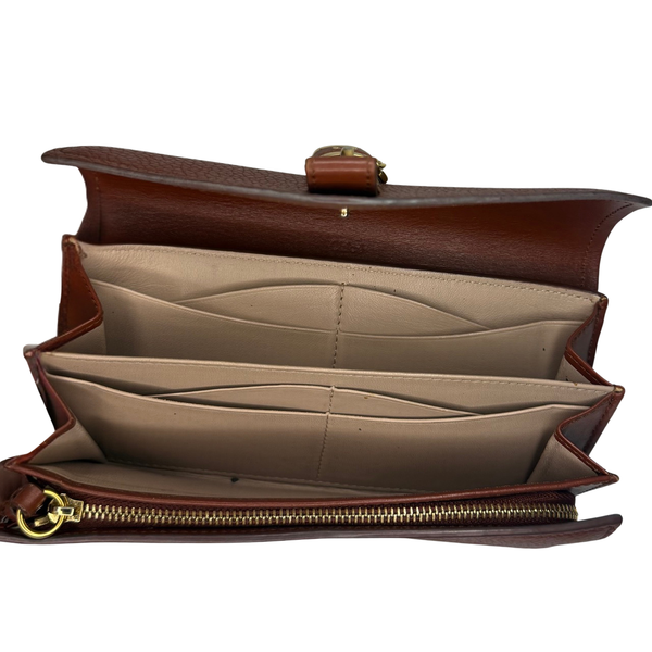 Chloé Leather Brown Aby Long Wallet