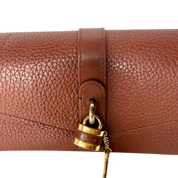 Chloé Leather Brown Aby Long Wallet