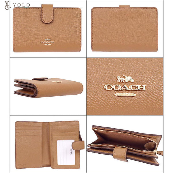 Coach Leather Medium Corner Zip Wallet