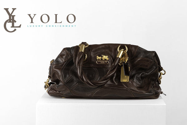 Coach Leather Madison Inlaid Op Art Sabrina Satchel