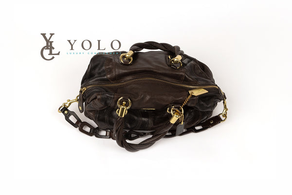 Coach Leather Madison Inlaid Op Art Sabrina Satchel