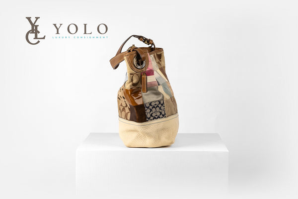Coach Signature Patchwork Tote Bag