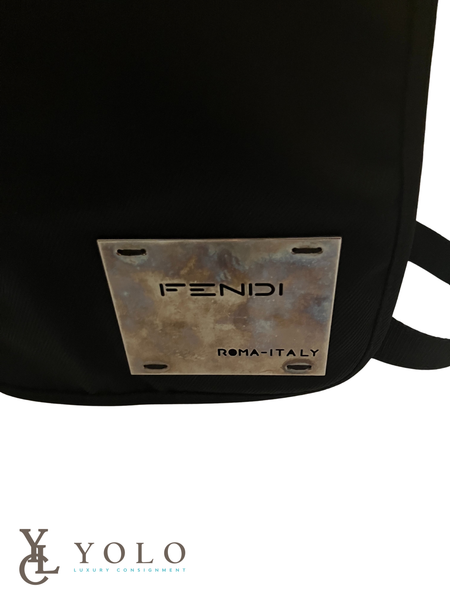 Fendi Vintage Nylon Black Crossbody Bag