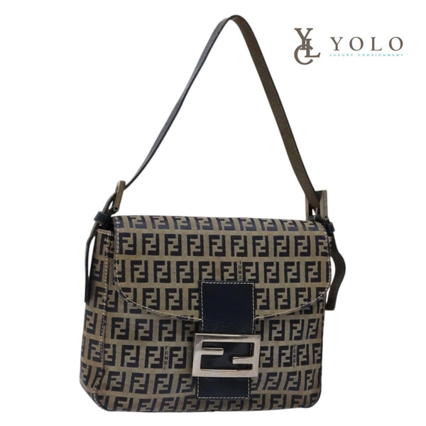 Fendi Zucchino Mini Mama Baguette Bag