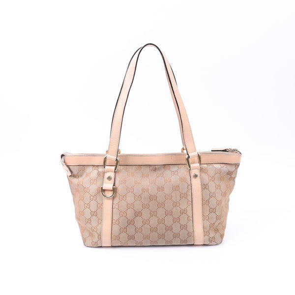 Gucci GG Canvas Abbey Top Zip Tote