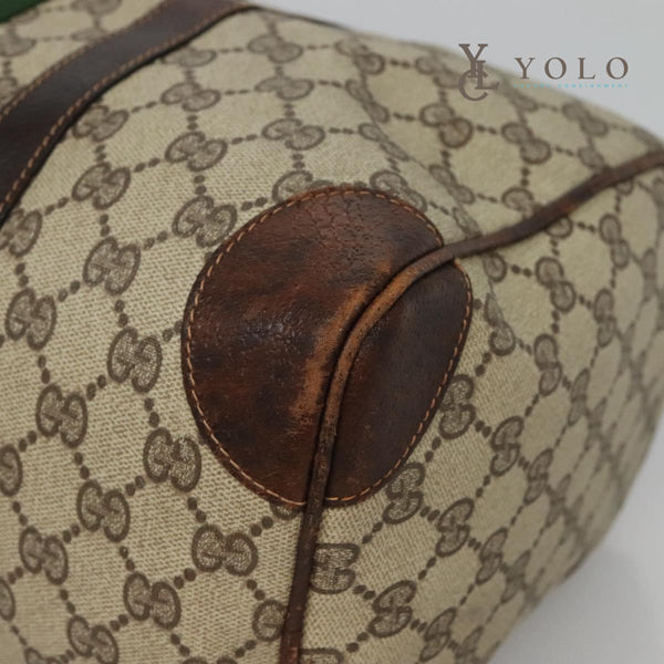 Gucci Vintage Web Medium Boston Bag