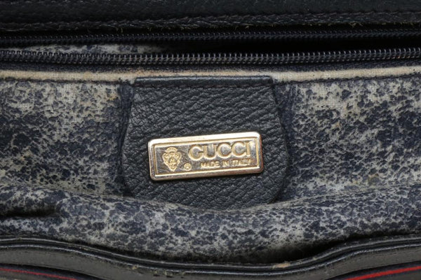 Gucci Vintage Navy Micro GG Sherry Line Crossbody Bag