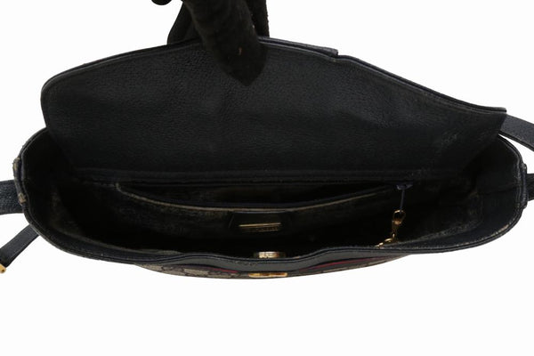 Gucci Vintage Navy Micro GG Sherry Line Crossbody Bag