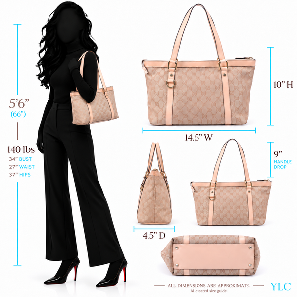 Gucci GG Canvas Abbey Top Zip Tote