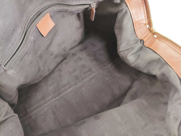 Gucci Brown Leather Guccissima Sukey Boston Handbag
