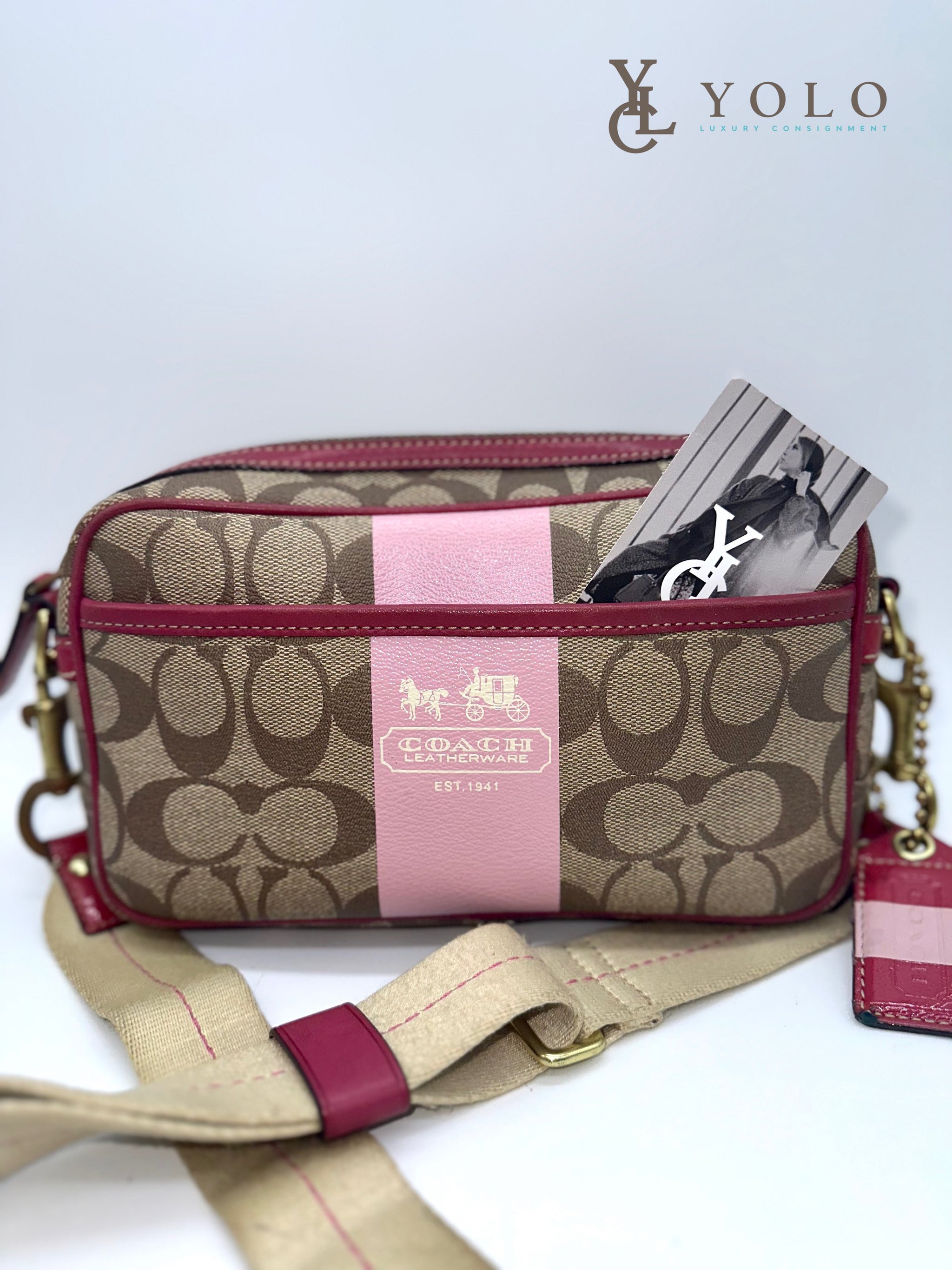 COACH ボディバッグ ストライプデザイン 公式】コーチアウトレット | テリ ミニ クロスボディ バッグ・ストライプ
