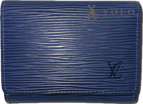Louis Vuitton Epi Leather Blue Card Case