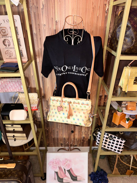 Dooney and Bourke Signature Rainbow Logo Satchel