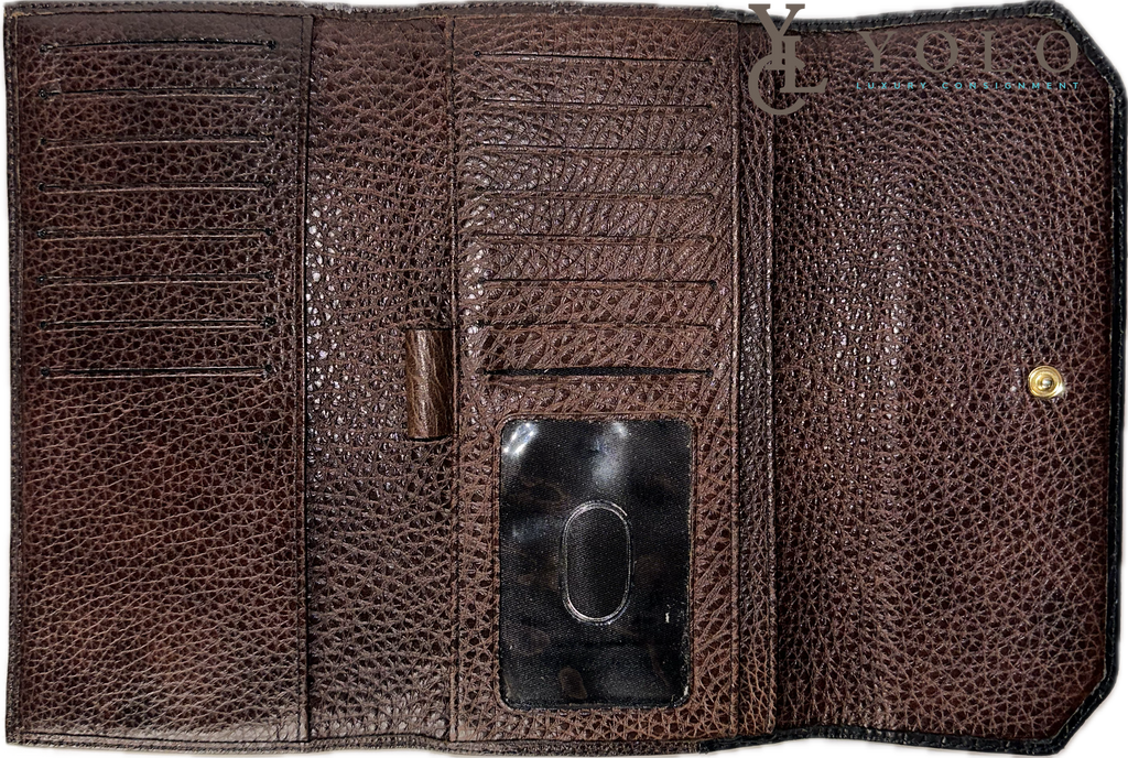 Brahmin Checkbook Wallet Designer Resale YOLO Luxury Consignment