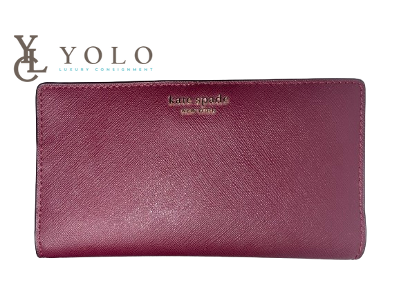 Authentic Preloved Kate Spade Leather Cameron Large Slim Bifold Wallet