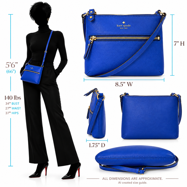 Kate Spade Cedar Street Tenley Cobalt Blue Leather Crossbody Bag