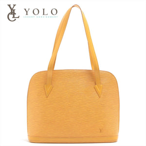 Louis Vuitton Yellow Epi Leather Lussac Tote Bag