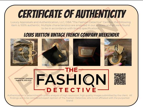 Louis Vuitton Vintage Monogram French Company Weekender Bag