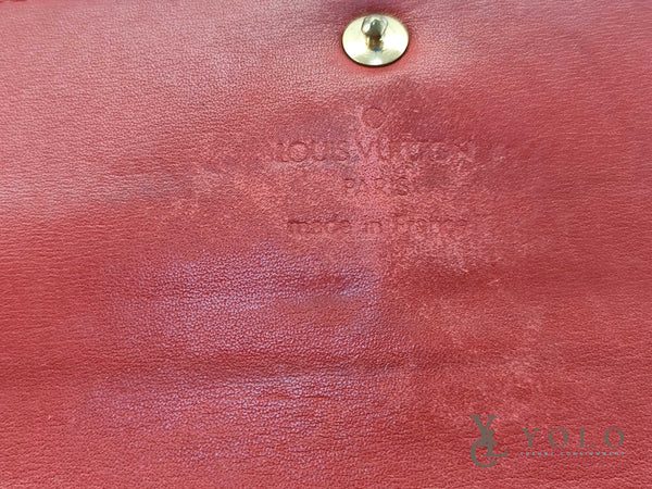Louis Vuitton Red Vernis Leather Porte Tresor Wallet