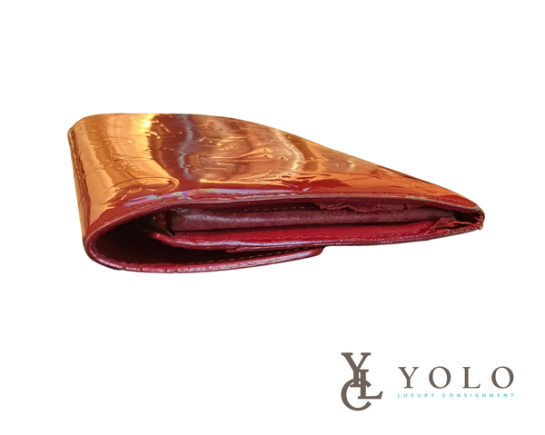 Louis Vuitton Red Vernis Leather Porte Tresor Wallet