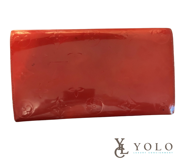 Louis Vuitton Red Vernis Leather Porte Tresor Wallet