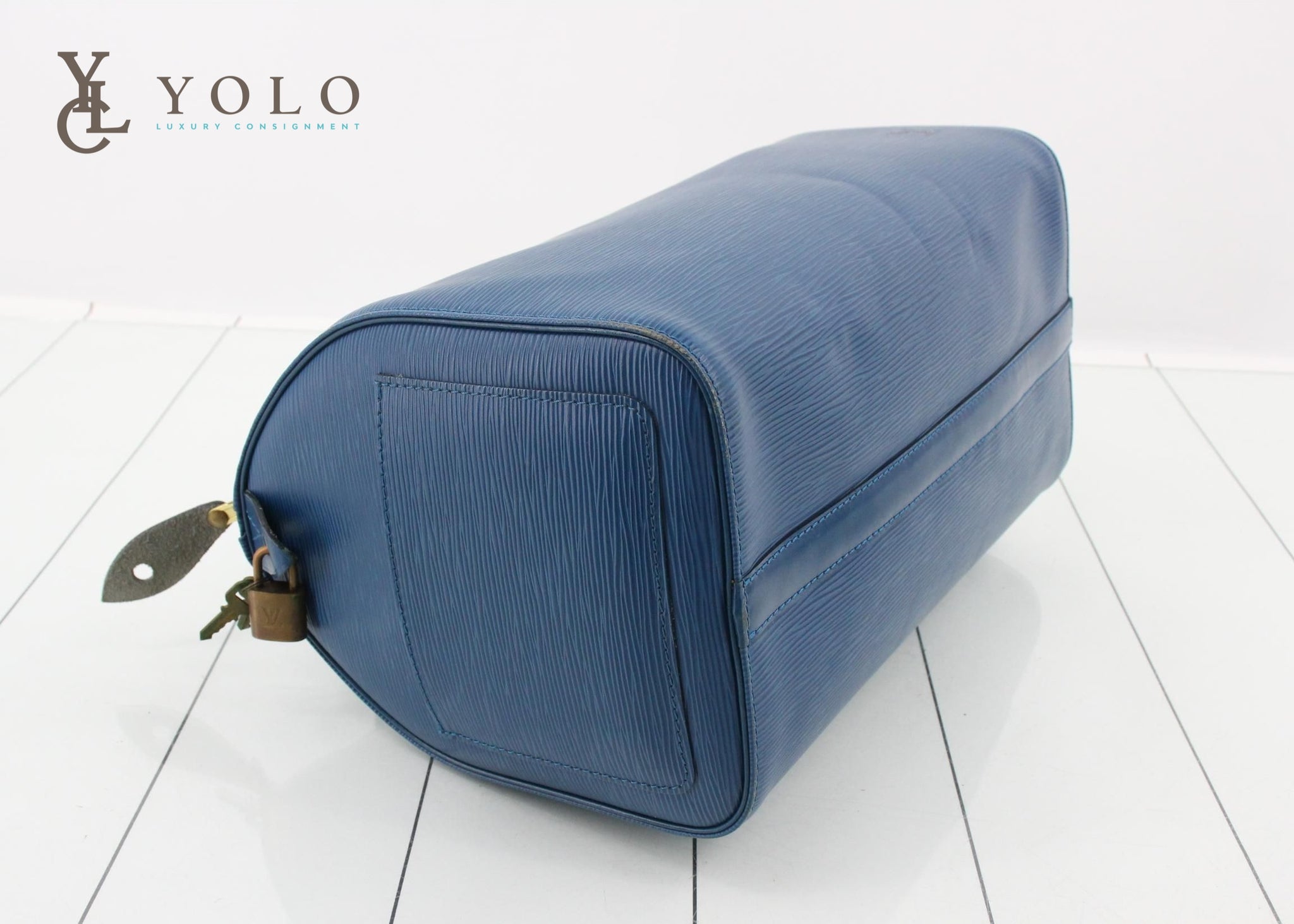 Louis Vuitton Epi Blue Speedy 30 Bag – LV Leather Top Handle