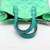 Louis Vuitton Taurillon Illusion Sac Plat XS Blue Green Monogram Leather Bag
