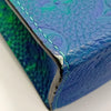 Louis Vuitton Taurillon Illusion Sac Plat XS Blue Green Monogram Leather Bag