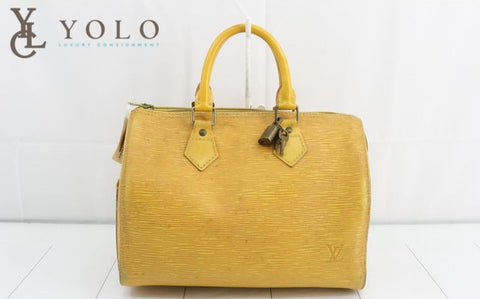 Louis Vuitton Epi Yellow Leather Speedy 25 Bag