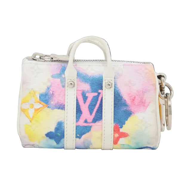 Louis Vuitton Monogram Watercolor Porte Cles Mini Keepall Key Holder & Bag Charm