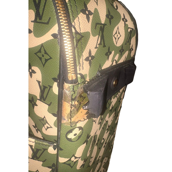 Louis Vuitton x Takashi Murakami Monogramouflage Pegase 60 Rolling Suitcase, authentic pre-loved handbag, image 7