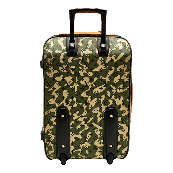 Louis Vuitton x Takashi Murakami Monogramouflage Pegase 60 Rolling Suitcase, authentic pre-loved handbag, image 2