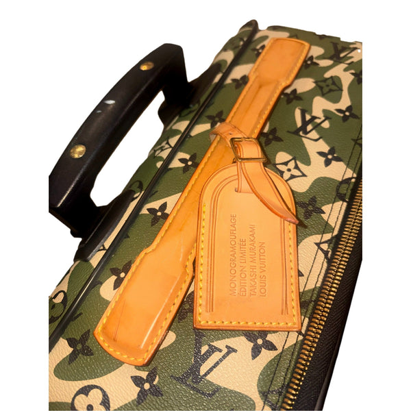 Louis Vuitton x Takashi Murakami Monogramouflage Pegase 60 Rolling Suitcase, authentic pre-loved handbag, image 10