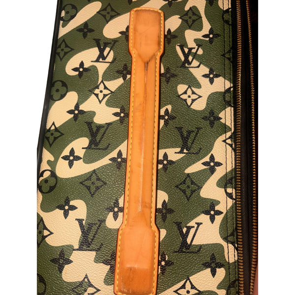 Louis Vuitton x Takashi Murakami Monogramouflage Pegase 60 Rolling Suitcase, authentic pre-loved handbag, image 8